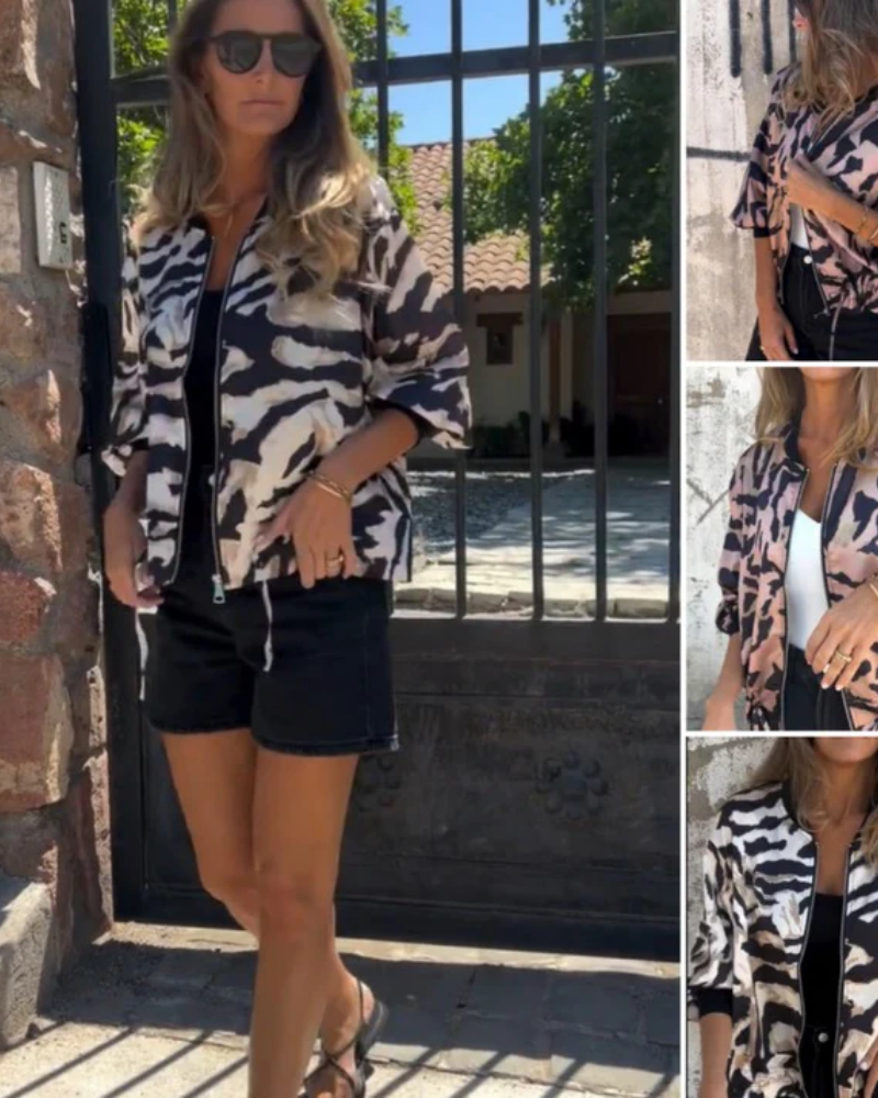 DARALA | Stylowy Bomber Print Jacket