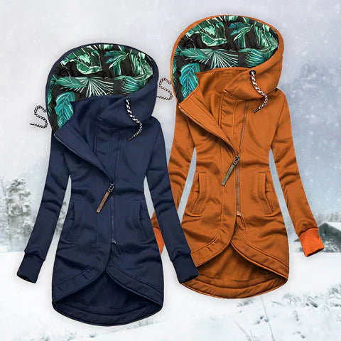 AVELINE | Elegancki i ciepły płaszcz zimowy z kapturem